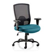 Portland HD - Heavy Duty - Mesh Back Task Operator Office Chair - Robust Frame, Large Seat &amp; Back - Max Weight 32 Stone/205kg - Kingfisher Green image