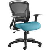 Zeus Task Operator Office Chair Fold Up Arms Kingfisher Green image