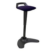 Spry Sit-Stand Stool Black Frame Fabric Seat Purple