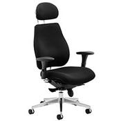 Chiro Plus 24 Hour Posture Office Chair - Adjustable Arms - Headrest - Lumbar Support - Black - Weight Tolerance 150kg image