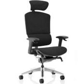 Ergo Click Plus High Back Ergonomic Posture Office Chair Black FabriMesh With Headrest &amp; Adjustable Arms image