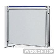 Double Sided Magnetic Whiteboard 1200 x 1500mm Franken Eco Partition System Module