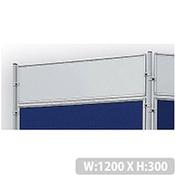 Double Sided Magnetic Whiteboard 1200 x 300mm Franken Eco Partition System Module image