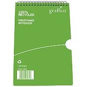 Graffico Recycled Shorthand Notebook Ruled 160 Pages 203 x 127mm 9100037