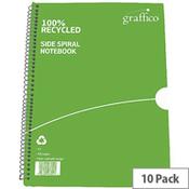 Graffico Recycled Spiral Bound A5 Notebook Feint Ruled 100 Pages 5000335 image