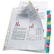 Esselte Index Pocket A4 12-Tab Assorted 130 Micron 414170 image