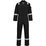 Portwest FR50 FR &amp; Antistatic Coverall Black Medium (Regular Fit) image