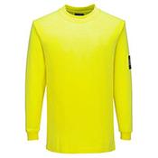 Portwest Modaflame Knit FR Long Sleeve T-Shirt - Yellow - Size S image