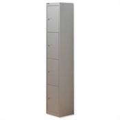 Bisley 4 Door Steel Locker Goose Grey W305xD305xH1802mm 5 Year Warranty image