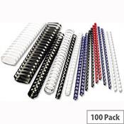 GBC Binding Combs Plastic 21 Ring 65 Sheets A4 10mm Black Pack 100 image