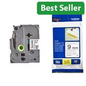 Brother TZ221 P-touch TZ Label Tape, 9mm x 8m, Black on White - Durable Label Tape for Indoor and Outdoor Use image