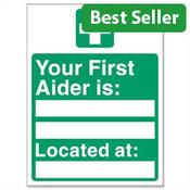 First Aider Location Self Adhesive Sign 150x200mm Stewart Superior image