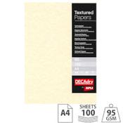 DECAdry A4 Champagne Parchment Letterhead Certificate Paper 95gsm Pack of 100 Sheets image