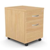 Mobile Filing Pedestal 2-Drawer Beech  - Universal Storage Can Be Used Alone Or Accompany The Switch, Komo or Ashford Ranges image