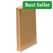 New Guardian Gusset C4 Envelopes 130gsm Manilla Peel and Seal Pack of 100 image