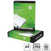 5 Star A4 Copier Paper Recycled 80gsm White 5 x 500 Sheets image
