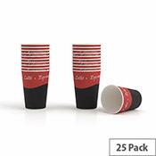 Caterpack Ripple Disposable Hot Drinks Paper Cups 12oz/350ml Ref RY00750 [Pack of 25] image