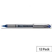 Pentel EnerGel Plus Rollerball Pen, Medium 0.7mm Tip, 0.35mm Line, Blue (Pack of 12) - Smooth Gel Ink for Effortless Writing image