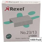 Rexel Heavy Duty Staples, No23/13mm (Pack of 1000, Ref 2101053) - Extra Strength Staples for Large Binding Jobs image