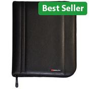 Monolith Leather Look Zipped Ring Binder PU A4 Black Ref 2754 image