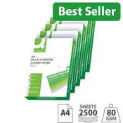 Q-Connect A4 White 80gsm Printer Paper Pack of 2500 (5 Reams) KF01087 image