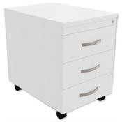 Mobile 3-Drawer Pedestal White  - Universal Storage Can Be Used Alone Or Accompany The Switch, Komo or Ashford Ranges image