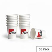 Mycafe 8oz/250ml Single Wall Paper Disposable Hot Cups (50 Pack) HVSWPA08V image