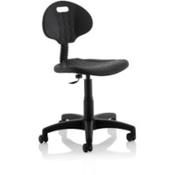 Malaga Wipe Clean Task Operator Office Chair Black Polyurethane Seat And Back image