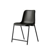 Maxi Stacking Chair Black Poly and Black Frame image