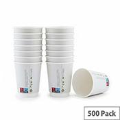 Compostable Double Wall Coffee Cups 12oz/350ml Pack of 500 Oyster White - Eco-Friendly Hot Drink Cups image