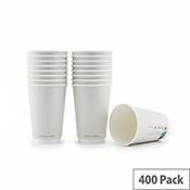 Compostable Double Wall Coffee Cups 16oz/450ml Pack of 400 Oyster White - Sustainable Eco Friendy Hot Drink Cups image