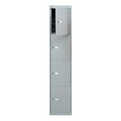 Bisley 4 Door Locker Goose Grey W305xD305xH1802mm 5 Year Warranty image