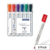 Staedtler Lumocolor 351 Drywipe Whiteboard Markers Assorted Pack of 6 351 WP6 image