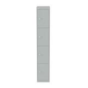 Bisley 4 Door Steel Locker Silver W305xD305xH1802mm 5 Year Warranty image