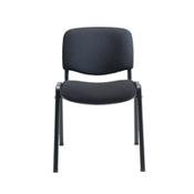 Multi-Purpose Stacking Chair – Charcoal Fabric &amp; Black Metal Frame image