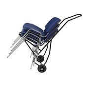 Chair Trolley with Rubberised Wheels - Black Epoxy Steel Frame - 8-Chair Capacity