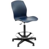 Chair Polypropylene Blue High Base With Foot Ring image