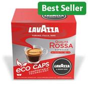 Lavazza Modo Mio Qualita Rossa Compostable Eco Coffee Capsules Pack of 16 Pods