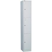3-Door Locker Extra-Deep With Cam Lock Grey 1778H x 305W x 457D 5 Year Warranty image