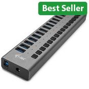i‑tec USB 3.0 Charging Hub 16 Port (90 W) - High‑Capacity 16‑Port USB Hub with 90W Power Adapter image
