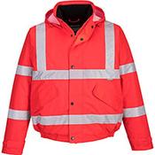 Portwest S463 Hi-Vis Bomber Jacket Red Medium image