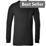 Portwest B123 Thermal Long Sleeve T-Shirt Black Large image