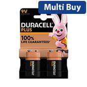 Duracell Plus 9V Alkaline Battery - 2-Pack, Reliable for Everyday Devices image