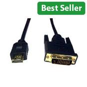 Cables Direct 1m HDMI to DVI-D Cable - 1080p / 1920×1200 Support, Black PVC Jacket image