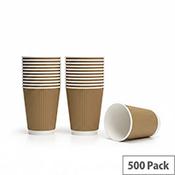 Cup 12oz Kraft Ripple (Pack of 500) NU903002 image