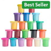Maped Creativ Pat Dough Maxi Set (20 Pots) - Colorful Dough for Endless Creativity