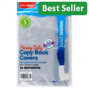 Student Solutions A4 PVC Heavy Duty Copy Book Covers Pack of 5