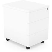 Surface Wooden Mobile Pedestal with 3 Drawer - H546xW402xD500 - White image