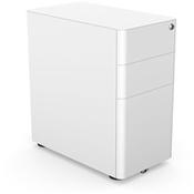 Moda L Metal Pedestal with 2 Stationary and 1 Filling Drawer - D535 x H580 x W300mm - White image
