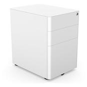 Moda L White Metal Pedestal with 2 Stationery Drawers and 1 Filing Drawer - D535xH580xW390mm image
